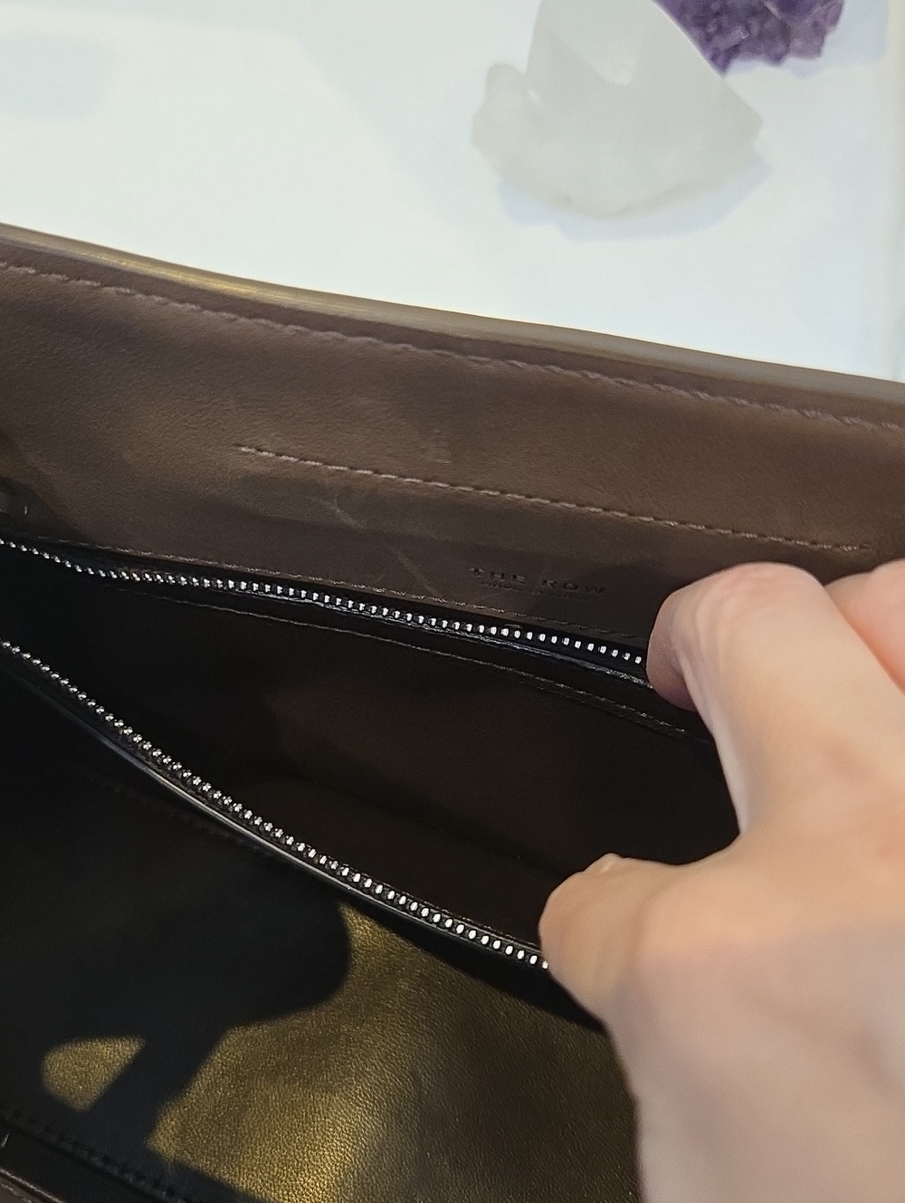 The Row Peggy Clutch, IYKYK Quiet Lux, GUC, Authentic, Sophisticated Style - Picture 9 of 10